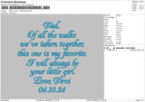 Dad Text 01 Embroidery File 6 sizes