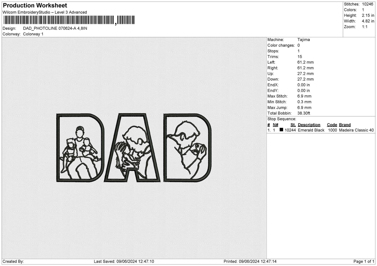 DAD_PHOTOLINE 070624-A Embroidery File 6 size