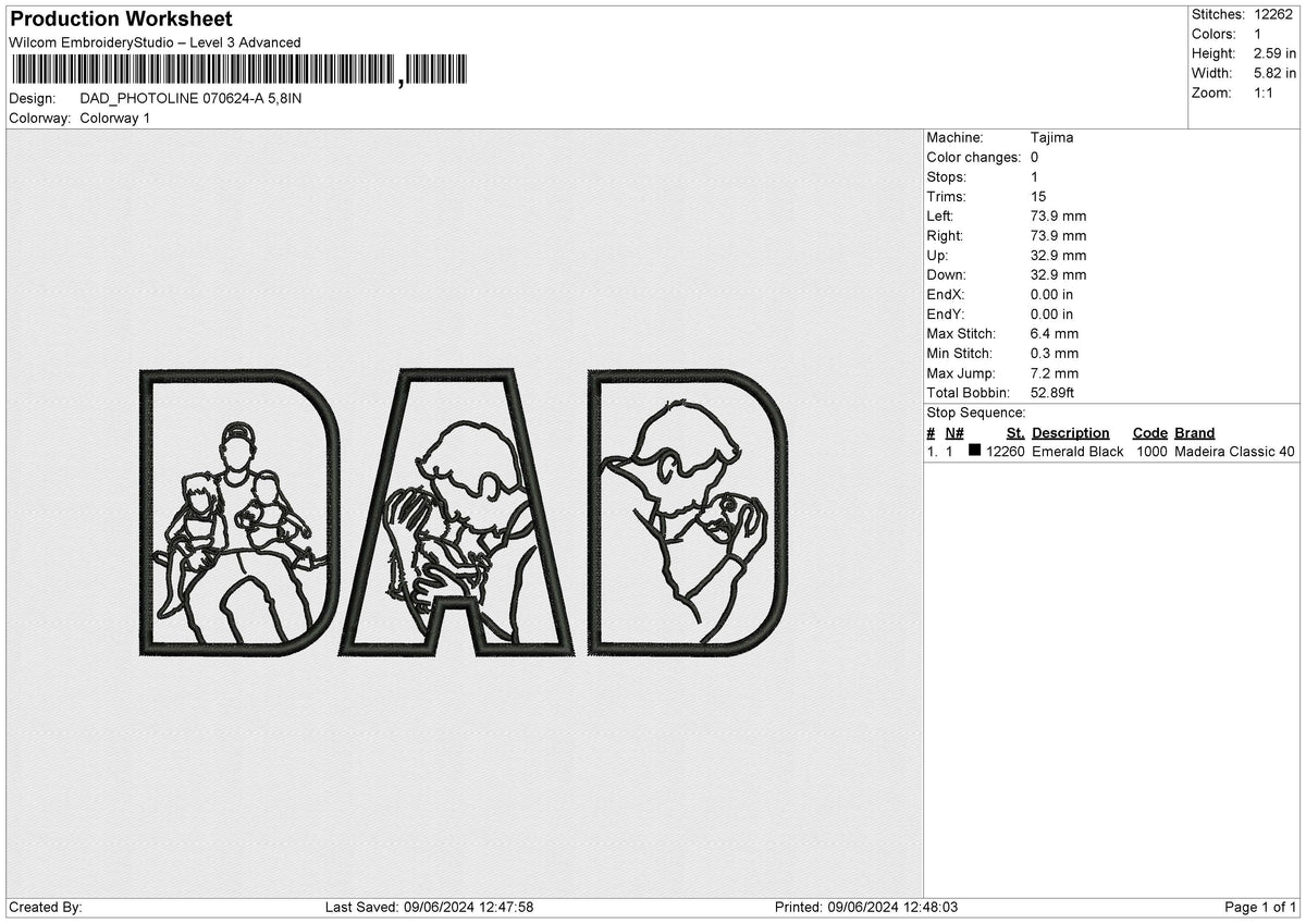 DAD_PHOTOLINE 070624-A Embroidery File 6 size