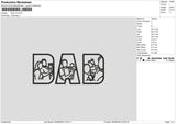Dad V2 Embroidery File 6 sizes