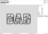 Dad V2 Embroidery File 6 sizes