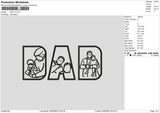 Dad V5 Embroidery File 6 sizes