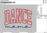 Dance App Embroidery File 6 sizes