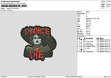 Dancetext 1601 Embroidery File 6 sizes