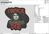 Dancetext 1601 Embroidery File 6 sizes