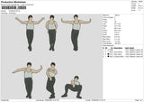 Dances Embroidery File 6 sizes