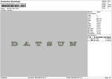 Datsuntext Embroidery File 6 sizes