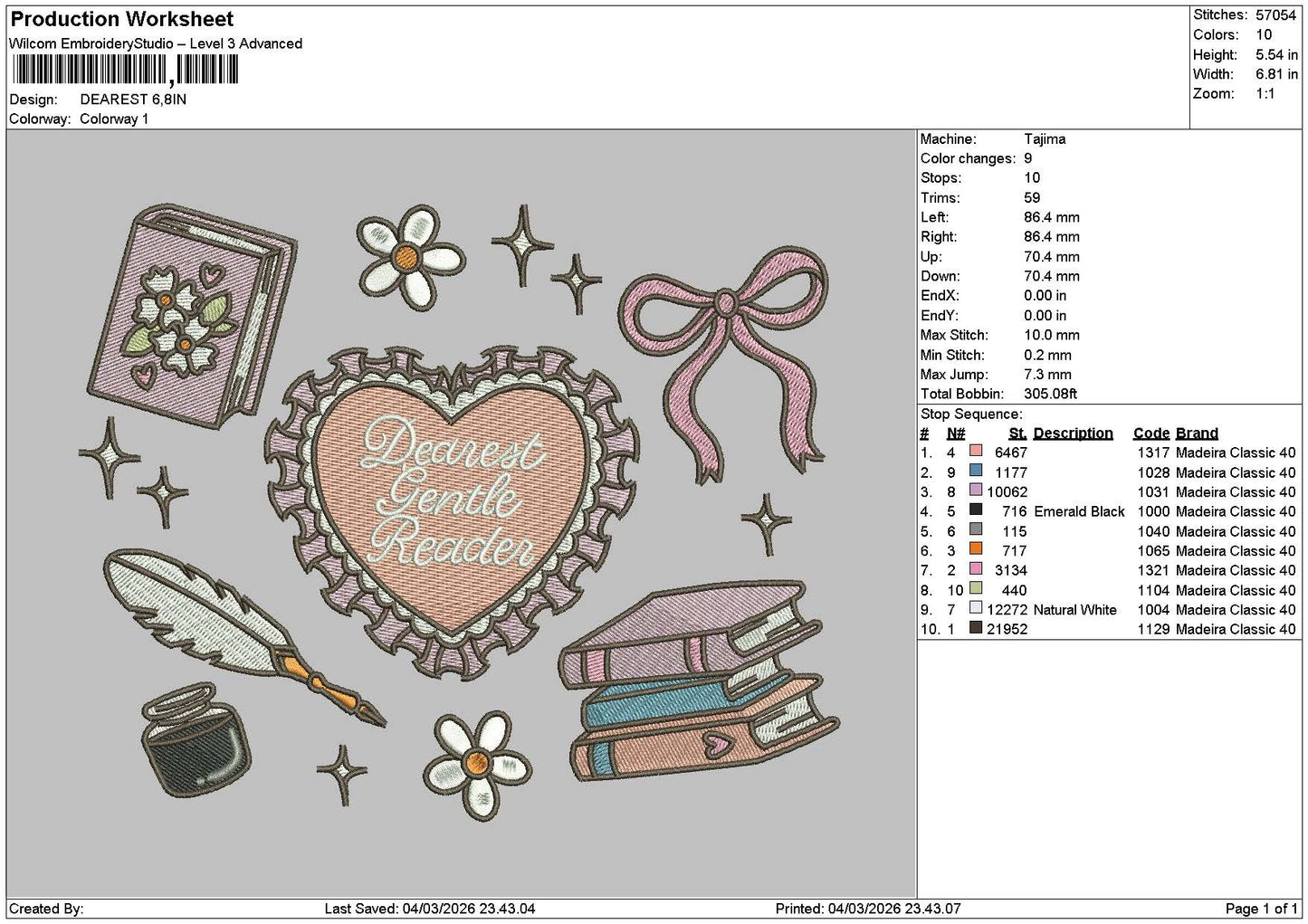 Dearesticons Embroidery File 6 sizes