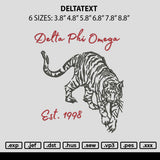 Deltatext 1104 Embroidery File 6 sizes