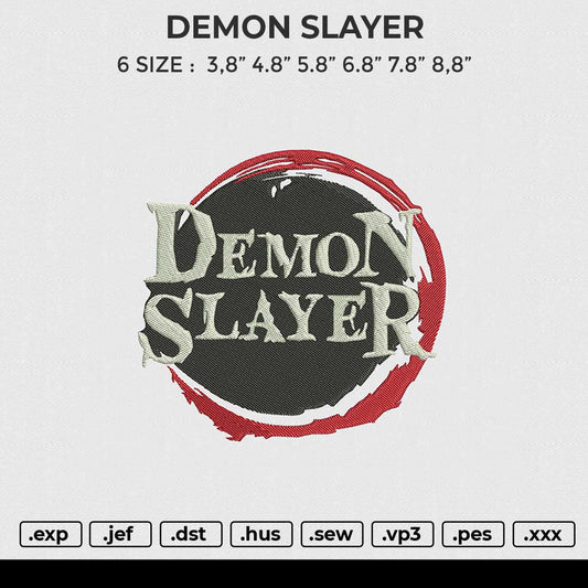 DEMON SLAYER Embroidery File 6 size