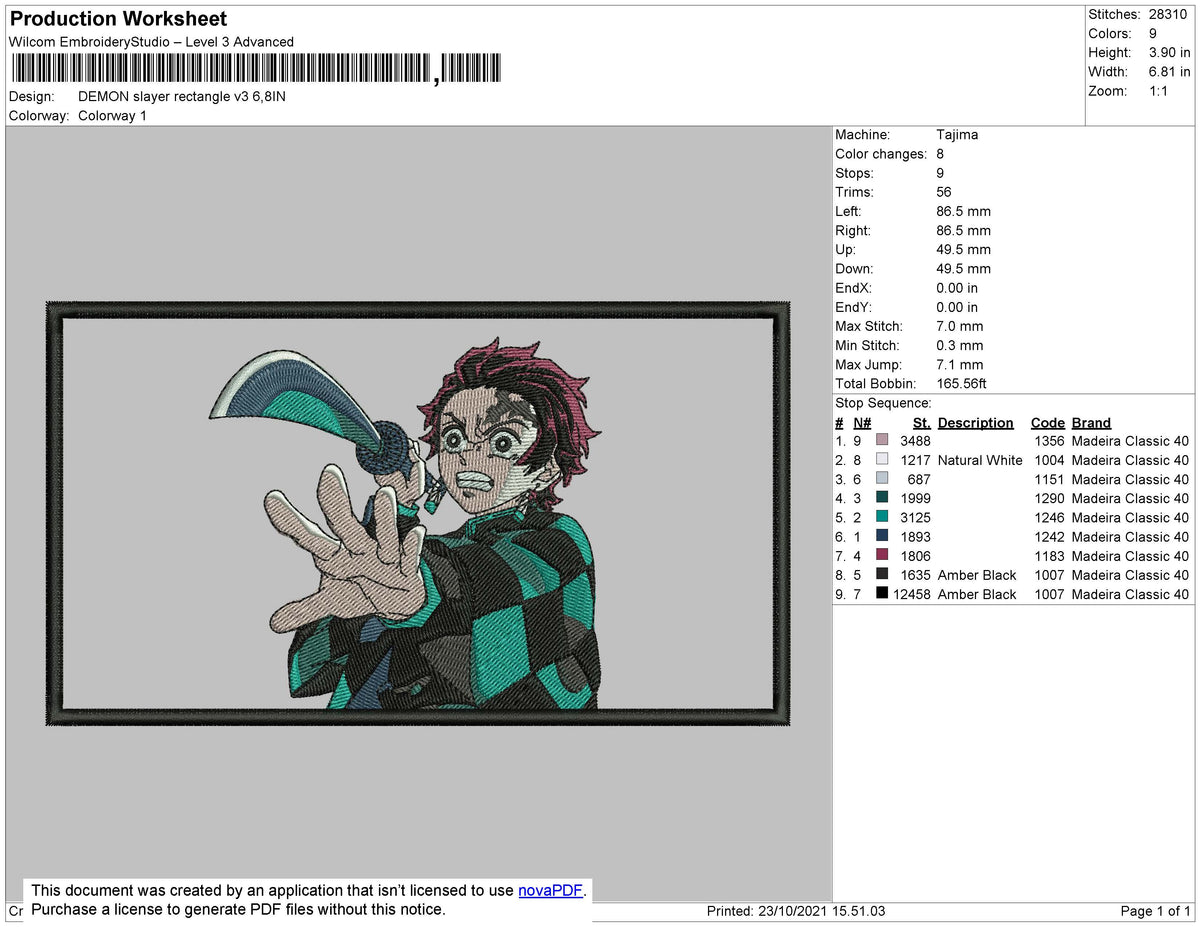 Demon Slayer Rectangle V3