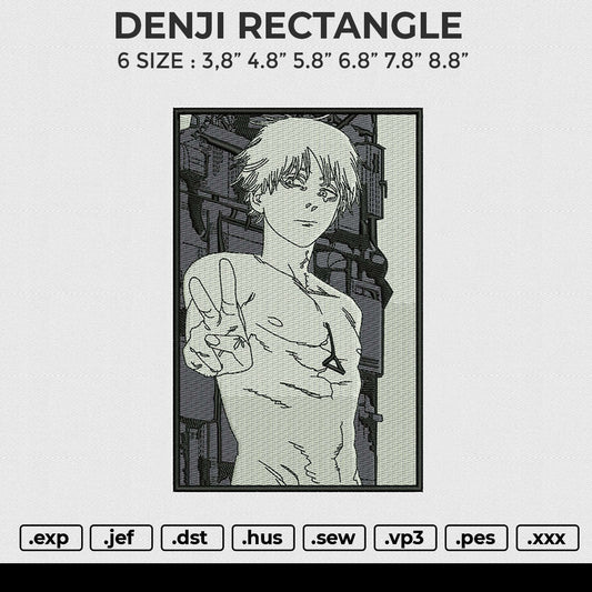 DENJI RECTANGLE Embroidery File 6 size