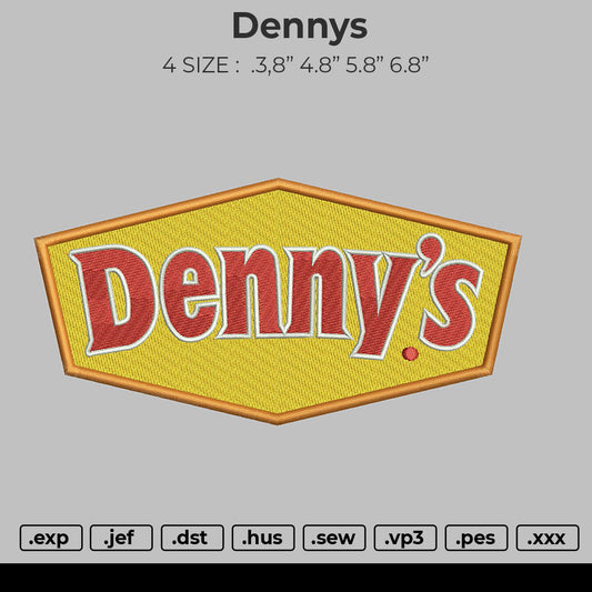 Denny's Embroidery File 4 size