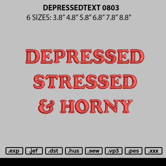 Depressedtext 0803 Embroidery File 6 sizes