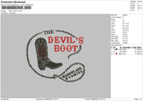 Boots 0609 Embroidery File 6 sizes