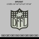 Dffltext Embroidery File 6 sizes