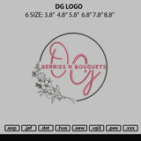 Dg Logo Embroidery File 6 sizes