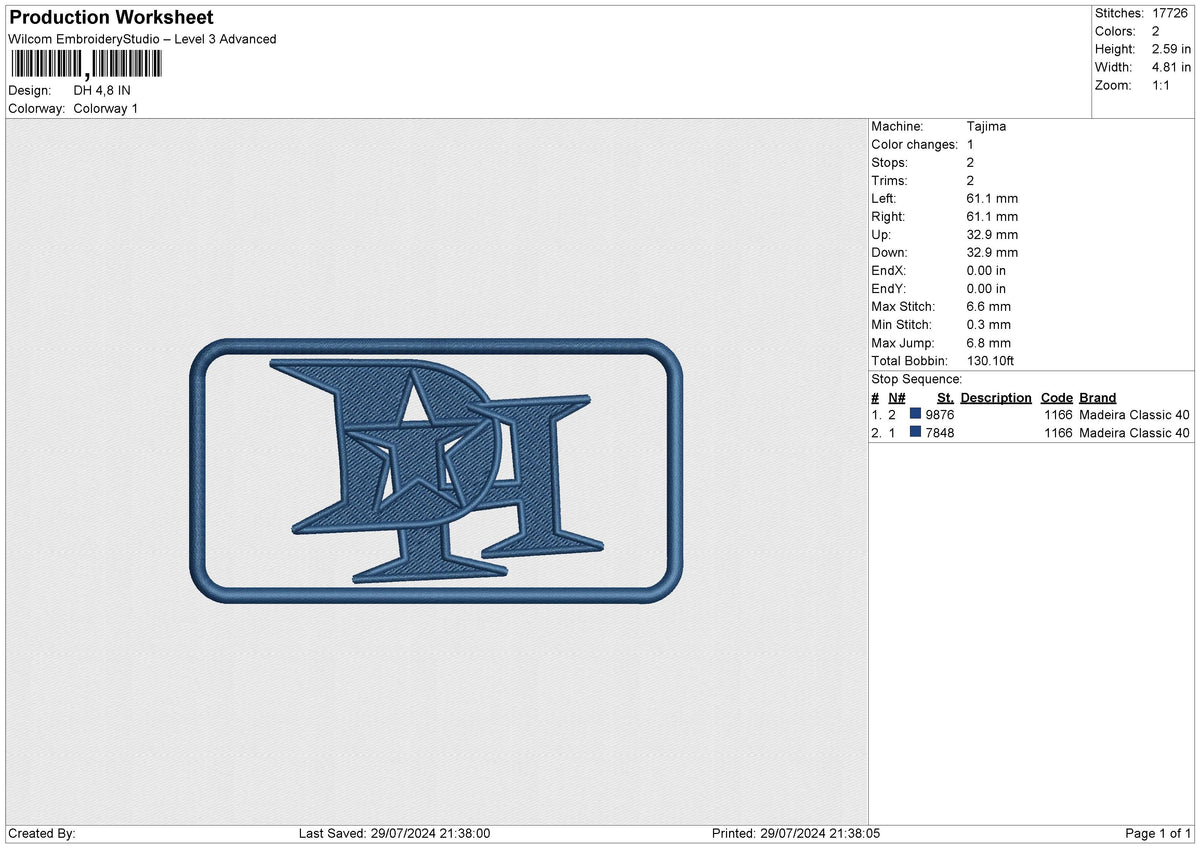 DH Embroidery File 6 size