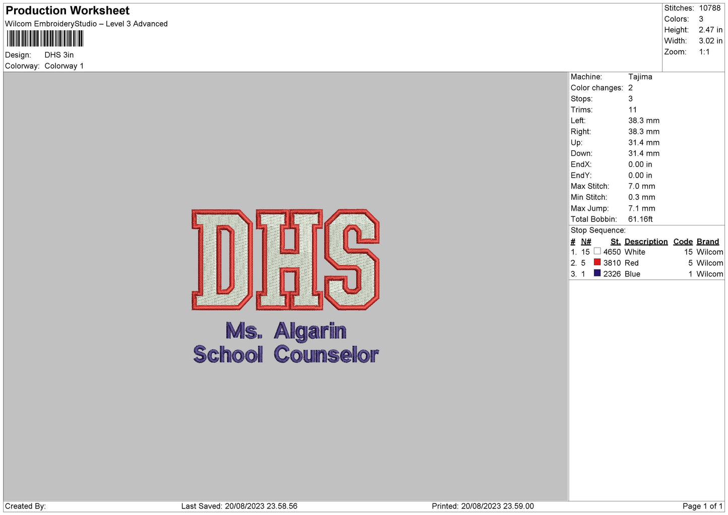 Dhs Embroider File 6 sizes
