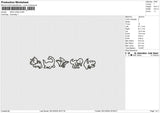 DINO LINES Embroidery File 4 size