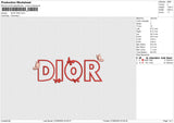 DIOR 7625 Embroidery File 6 size