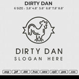DIRTY DAN Embroidery File 6 size