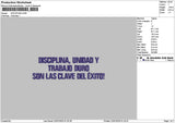 Disciplinatext Embroidery File 6 sizes