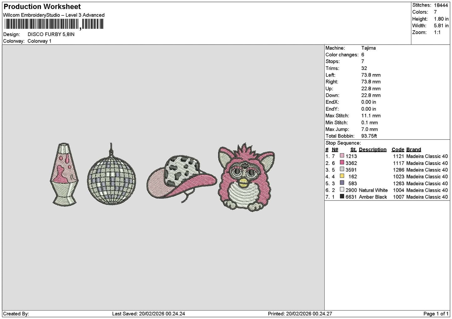 Hat Icons 1902 Embroidery File 6 sizes