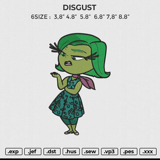 DISGUST Embroidery File 6 size