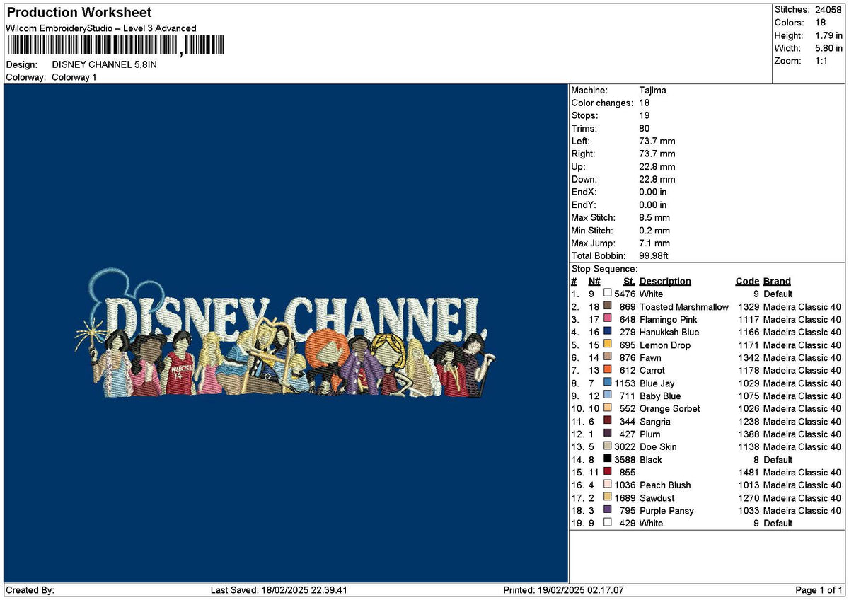 Photoflat Mickey Embroidery File 6 sizes