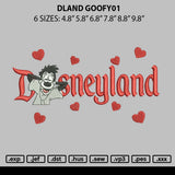 Dland Goofy01 Embroidery File 6 sizes