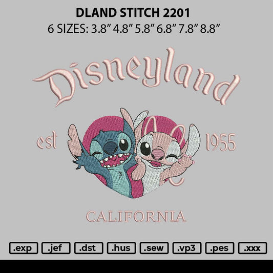 Dland Stitch 2201 Embroidery File 6 sizes