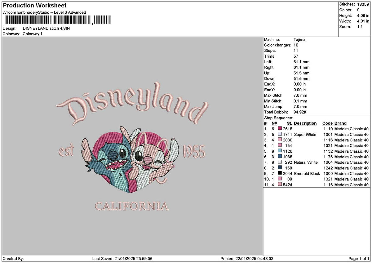 Dland Stitch 2201 Embroidery File 6 sizes