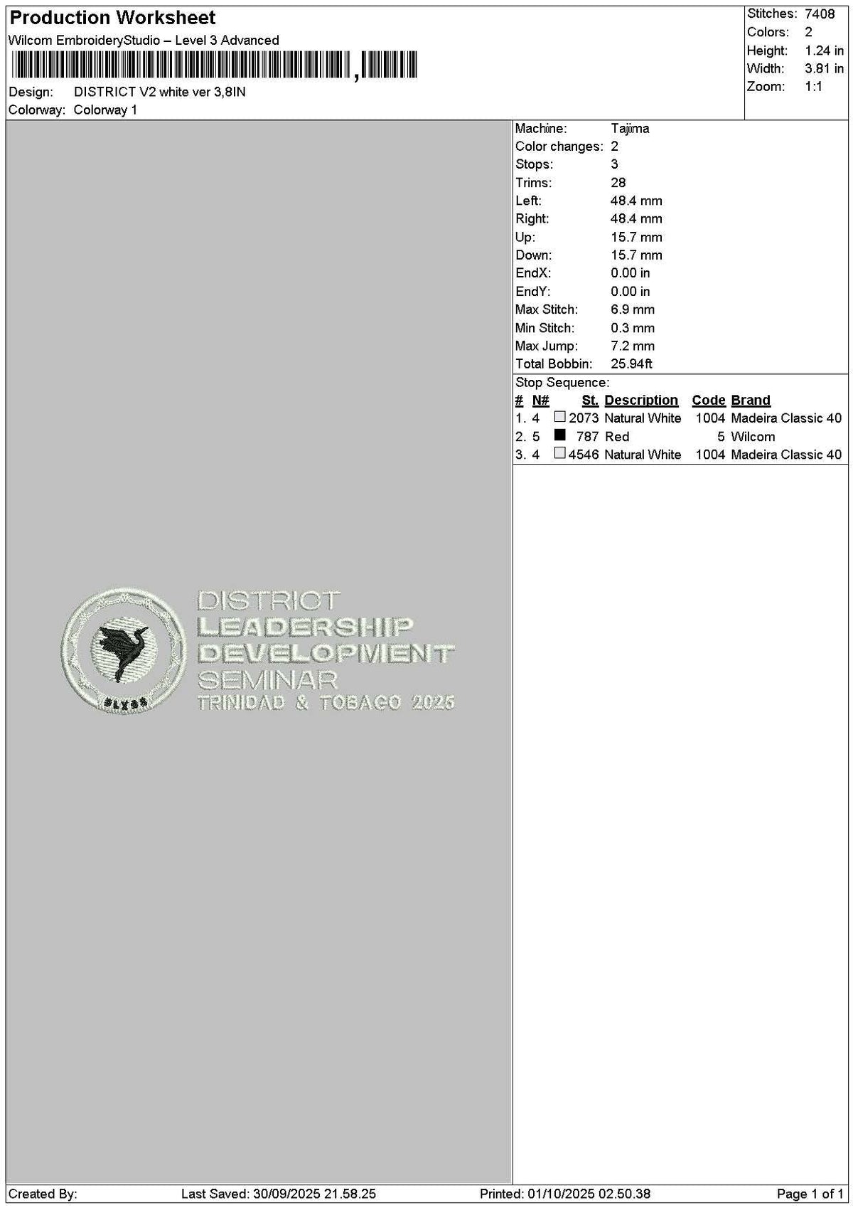District Text Embroidery 2 Files