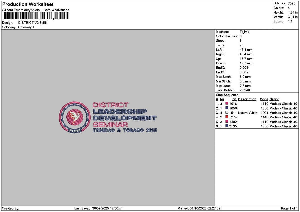 District Text Embroidery 2 Files