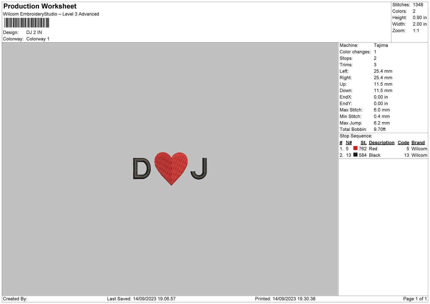 Dj Embroider File 6 sizes