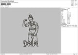 Dna Outline Embroidery File 6 sizes