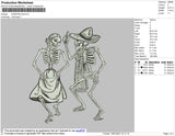 Dancing Skull Embroidery