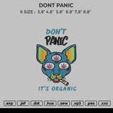 Dont Panic Embroidery File 4 size