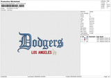DODGERS LA Embroidery File 6 size