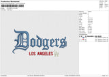 DODGERS LA Embroidery File 6 size