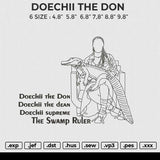 DOECHII THE DON Embroidery File 6 size