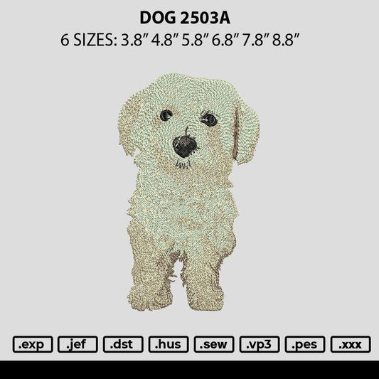 Dog 2503a Embroidery File 6 sizes