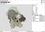 Dog 2510 Embroidery File 6 sizes