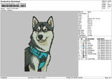 Dog 2711 Embroidery File 6 sizes