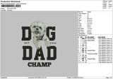 Dog Dad Embroidery File 6 sizes