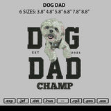 Dog Dad Embroidery File 6 sizes