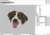 Dog Head 1404 Embroidery File 6 sizes