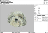 Dog Head 2201 Embroidery File 6 sizes