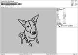 Dog Line 2811 Embroidery File 6 sizes